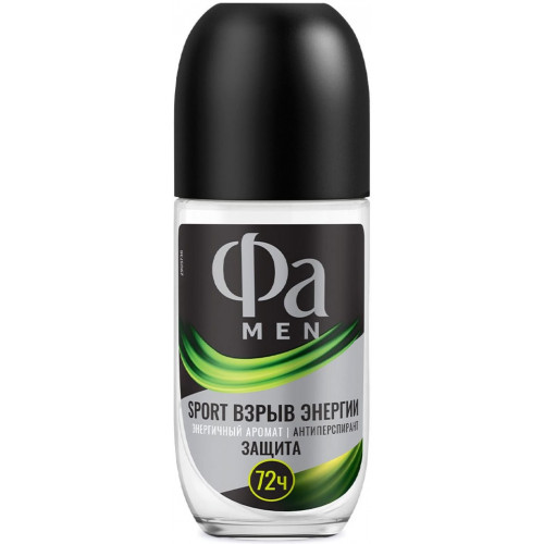 Антиперспирант шариковый мужской Фа Men Взрыв энергии, 50 мл Антиперспирант шариковый мужской Фа Men Взрыв энергии, 50 мл