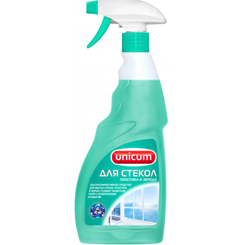Средство для мытья стекол, пластика и зеркал Unicum (Уникум), 500 мл Средство для мытья стекол, пластика и зеркал Unicum (Уникум), 500 мл