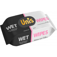 Влажные салфетки универсальные антибактериальные Unis Premium Soft, 120 шт Влажные салфетки универсальные антибактериальные Unis Premium Soft, 120 шт