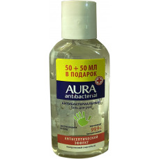 Гель для рук антибактериальный Aura (Аура) Fresh, изопропиловый спирт, ПРОМО 50+50 мл