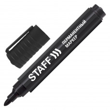 Маркер перманентный (нестираемый) Staff (Стафф) Basic PM-733, цвет черный, круглый наконечник, 2,5 мм