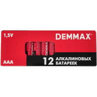Батарейки алкалиновые Demmax AAA (LR03, BP12PR), 12 шт