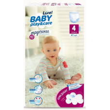 Подгузники-трусики Lure Baby Play&Care, размер 4/L, 9-14 кг, 43 шт