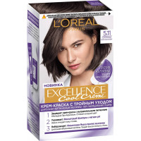 Краска для волос L`Oreal (Лореаль) Excellence Cool Creme, тон 5.11 - Ультрапепельный светло-каштановый