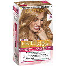 Краска для волос L`Oreal (Лореаль) Excellence Creme, тон 7.3 - Золотой русый