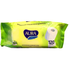 Влажная туалетная бумага Aura Ultra Comfort с алоэ вера, 120 шт