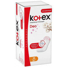 Прокладки ежедневные Kotex (Котекс) Deo Normal, 56 шт