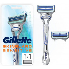 Станок для бритья Gillette (Джилет) Skinguard Sensitive с 2 сменными кассетами
