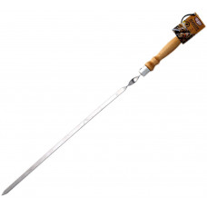 Шампур плоский FireWood, 65 см (2,5 мм) сталь/деревянная ручка
