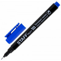 Маркер перманентный Staff (Стафф) Profit PM-105, цвет синий, тонкий металлический наконечник 0,5 мм