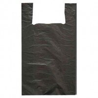 Пакет-майка ПНД, цвет чёрный, 40х70 см