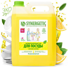Средство для мытья посуды Synergetic (Синергетик) Сочный лимон, 5 л