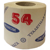 Туалетная бумага Эконом 54, 1-слойная