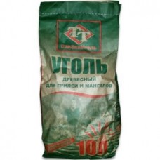 Уголь древесный для грилей и мангалов в крафт мешках, 10 л