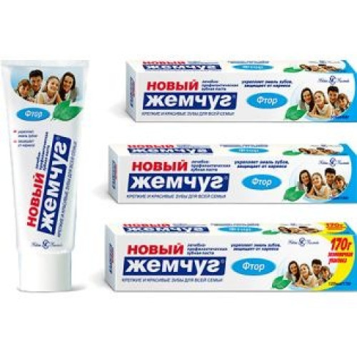 Зубная паста Новый Жемчуг Фтор 75 мл, (100 гр) купить по выгодной цене ...