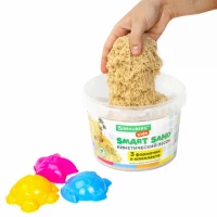 Песок для лепки кинетический BRAUBERG (Брауберг) KIDS, 3 формочки, ведерко, 1500 г