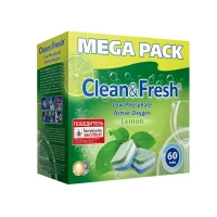 Таблетки для посудомоечных машин Clean&Fresh All in 1, 60 шт