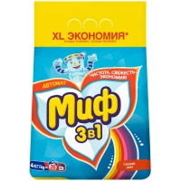 Стиральный порошок автомат Миф Свежий цвет 3 в 1, 4 кг