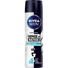 Антиперспирант спрей мужской Nivea Men Fresh Невидимый Черное и белое, 150 мл