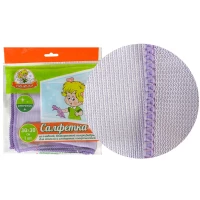 Салфетки для стекла Умничка микрофибра гладкая, 30х30 см, 1 шт