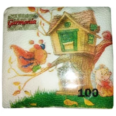 Салфетки бумажные Гармония «Ежик», 100 шт
