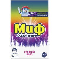 Стиральный порошок для ручной стирки Миф Аквапудра «Свежий цвет», 375 г