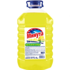 Средство для мытья посуды (гель) Минута Лимон, ПЭТ, 5 л