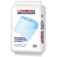 Влажная туалетная бумага Smart (Смарт) Эконом, 100 шт