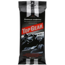 Салфетки влажные для салона автомобиля Top Gear, 30 шт