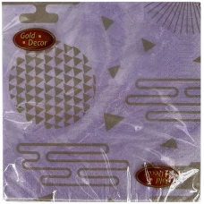 Салфетки сервировочные Gold Decor Скрепки, 3-слойные, 33х33 см, 20 шт