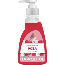 Мыло жидкое Flora (Флора) Народное Роза, дозатор, 250 мл