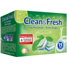 Таблетки для очистки посудомоечных машин Clean&Fresh, 15 шт