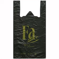 Пакет-майка ПНД Fa (Фа), цвет чёрный, 30х54 см